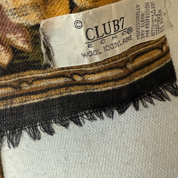 ECHO7 ladies, WOOL LAINE scarf very good condition beautiful fall colors - Picture 6 of 13